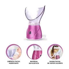 GENERICO - Humidificador para Rostro Rosado Y+Regalo Ligas para Peinar