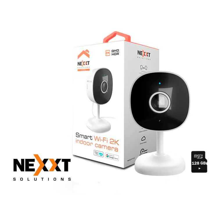 Cámara Inalámbrica Nexxt NHC-I710 2K Deteccion humana Audio 2 vías +SD 128GB
