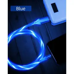GENERICO - Cable Magnetico Led 2A - 360 Greenport Azul - 1 Metro