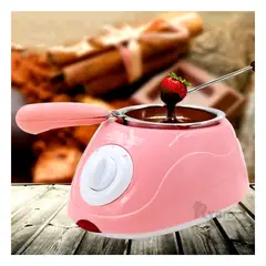 RYBIU IMPORT - Olla Chocolatera con Accesorios para Reposteria Rosado