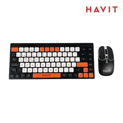 HAVIT - KIT TECLADO Y MOUSE KB831WB-SP NARANJANEGRO