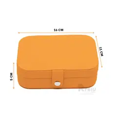 GENERICO - Caja para Joyas Anaranjado Y+Regalo Ligas para Peinar
