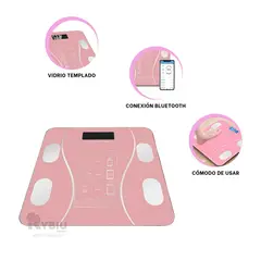 GENERICO - Bascula de Medicion Precisa en Rosado Y+Gift Stickers