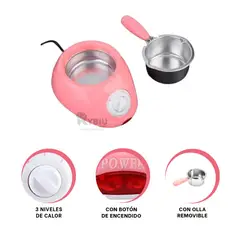 GENERICO - Cazuela para Calentar el Dulce Color Rosado Y+Gift Stickers