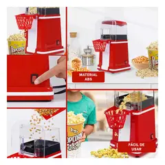 GENERICO - Artefacto para Realizar Pop Corn Tono Rojo Y+Regalo Stickers