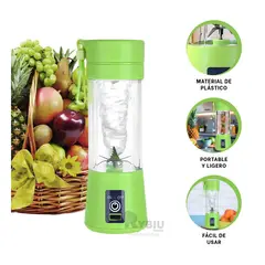 GENERICO - Mezcladora Mini Portatil en Color Verde Y+Ligas de Regalo