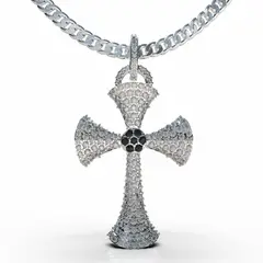 LUYA JOYERÍA - Collar Cruz con corte circular