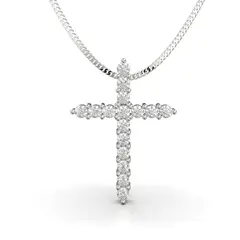 LUYA JOYERÍA - Collar de cruz con corte circular