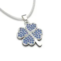 LUYA JOYERÍA - Collar de trébol con corte circular