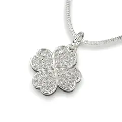 LUYA JOYERÍA - Collar de trébol con corte circular