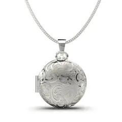 LUYA JOYERÍA - Collar relicario circular con ramas