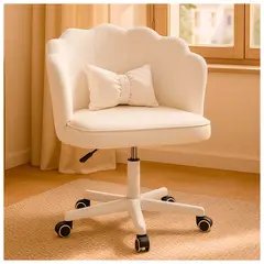 BUCKINGHAM - Silla Giratoria de Escritorio Oficina Q1 Blanca