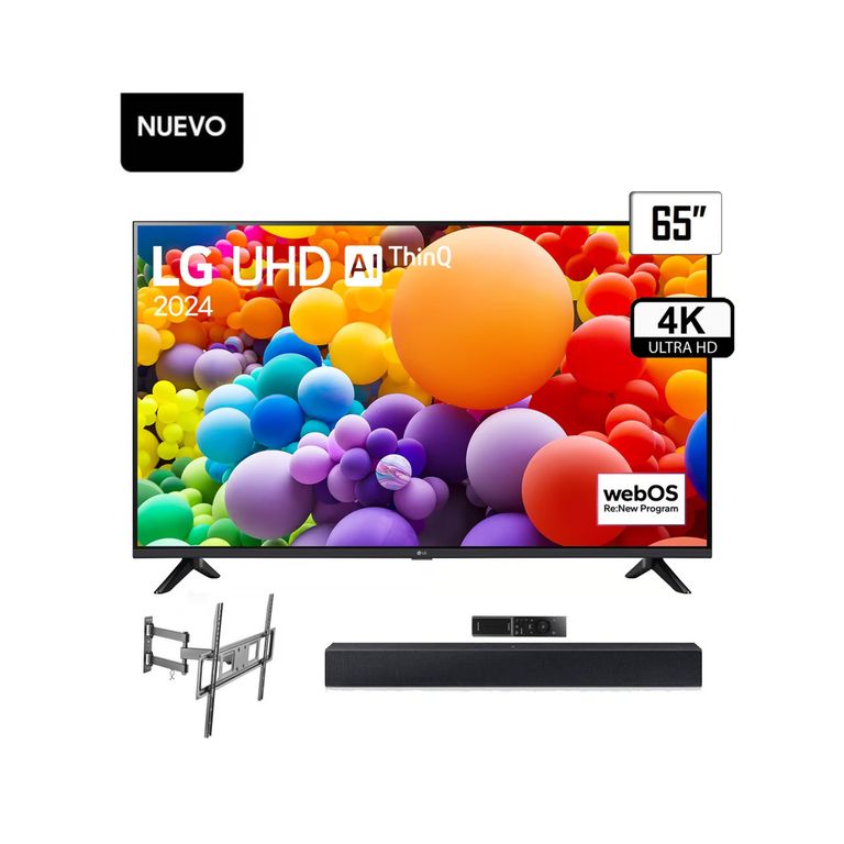 TELEVISOR 65 4K SMART TV UHD 65UT7300 + RACK + SOUNDBAR