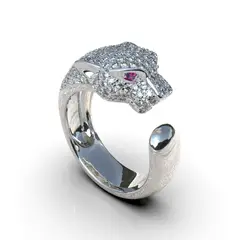 LUYA JOYERÍA - Anillo Pantera con corte circular