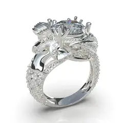 LUYA JOYERÍA - Anillo Queen of the Sea con corte circular