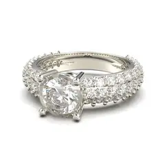 LUYA JOYERÍA - Anillo con tres filas de corte circular