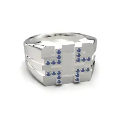 LUYA JOYERÍA - Anillo de cruz con corte circular