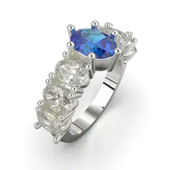 LUYA JOYERÍA - Anillo solitario con corte oval