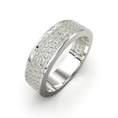 LUYA JOYERÍA - Anillo tres filas de corte circular