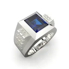 LUYA JOYERÍA - Anillo solitario con corte cuadrado