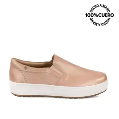 VIALE - Zapato Slip On Casual WIL-2434 Oro Rosa Cuero
