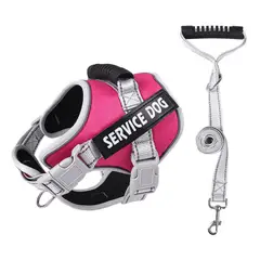 GENERICO - ARNÉS FUCSIA TALLA L REFLECTANTE PARA PERROS CON ASA
