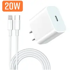 GENERICO - Cargador Compatible para Iphone 12 - 13 - 14 Pro Max 20w Lightning