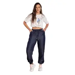 T&T - Pantalón Serbal TYT Azul Oscuro Bota Semi Tubo y Lazo Ajustable