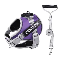 GENERICO - ARNÉS MORADO TALLA XL REFLECTANTE PARA PERROS CON ASA