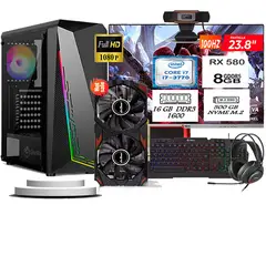 CYBERCOOL - Computadora Pc Intel Core i7 3770 Monitor 24 fhd' RAM 16 GB SSD 500 Tvideo 08