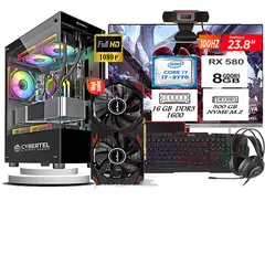 CYBERCOOL - Computadora Pc Intel Core i7 3770 Monitor 24 fhd' RAM 16 GB SSD 500 Tvideo 08