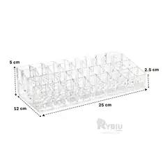 GENERICO - Caja para Labiales Transparente Y+Regalo Ligas para Peinar