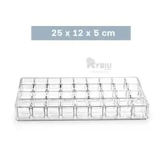 GENERICO - Caja para Guardar Labiales Transparente Y+Ligas de Regalo