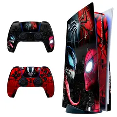 SKIN - Spiderman y Venom para PS5 Disk Adhesivo Premium Protección Anti-rayaduras