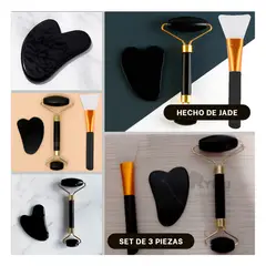 GENERICO - Piedra de Jade en Color Negro Y+Ligas de Regalo