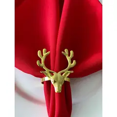 GENERICO - Servilletas de tela lino color rojo juego de 4 - 40 X 40cm