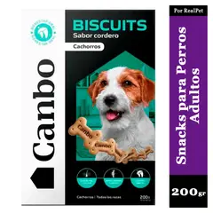 CANBO - Snack para Perro Cachorro Biscuits Cordero 200 gr