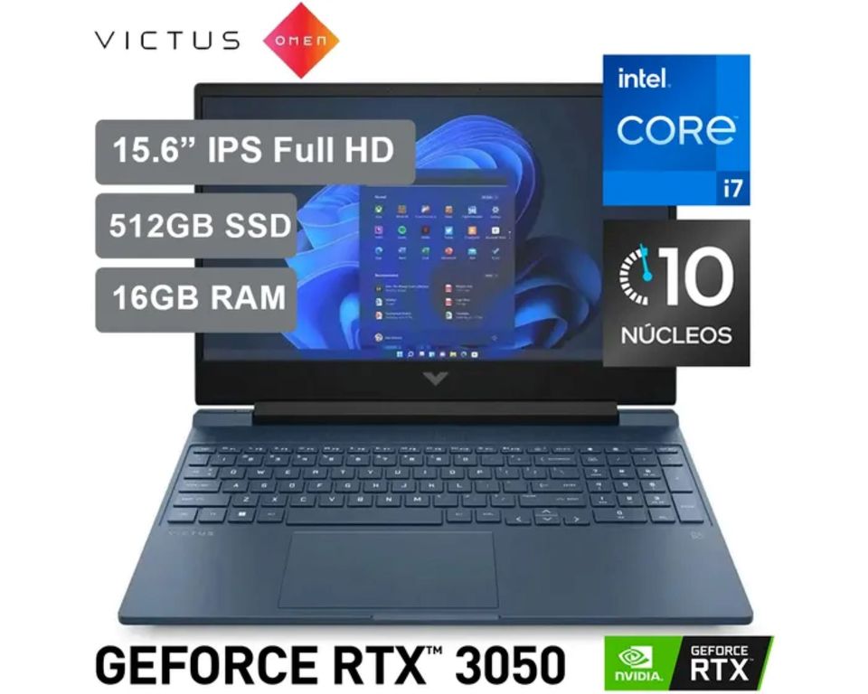 Laptop 15-fa0007la Core I7 12650H 16gb 512gb ssd 15.6 FHD 4G Video RTX 3050 Window 11