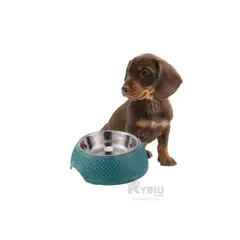 RYBIU IMPORT - Cuenco de Alta Calidad Perro Verde Oscuro Y+Regalo Agendita