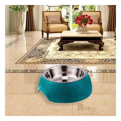 GENERICO - Plato Moderno para Gato en Verde Oscuro Y+Papel de Regalo