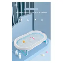 OEM - BAÑERA PLEGABLE PARA BEBE COLOR CELESTE