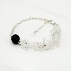 KILARYS - Pulsera de Plata Shunguita Cuarzo Cristal