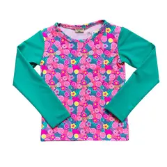 RED CARROT - Polo para nadar niña manga larga lycra frutas brazos verdes