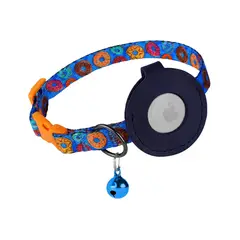 GENERICO - COLLAR DE GATO CON CAMPANA Y SOPORTE AIRTAG - DISEÑO DONUTS