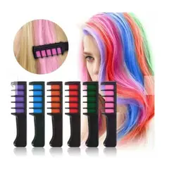 GENERICO - Peine Tiza para Cabello Tintes Temporal Lavable Niñas Mujeres