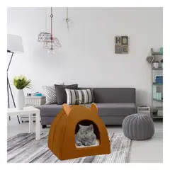 GENERICO - Cama de Iglu en Talla L Marron Y+Papel de Regalo