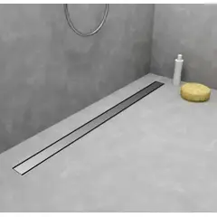 GENERICO - Sumidero Reversible 10x120cm con borde ducha Acero Inoxidable SS 304