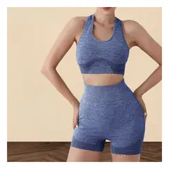 GENERICO - Ropa para Fitness y Yoga Azul Y+Envoltorio de Regalo
