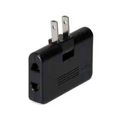 HOME LIGHT - Adaptador para enchufe de 90 grados negro