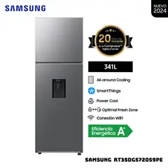 SAMSUNG - REFRIGERADORA 341 L TOP FREEZER PLATEADO - RT35DG5720S9PE